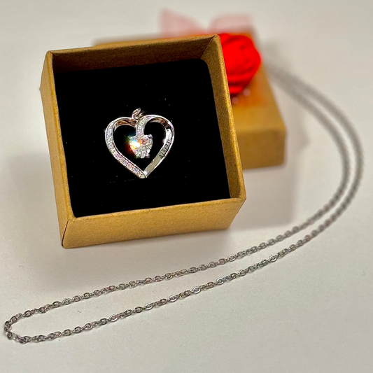 Customizable Heart + Birthstone Necklace